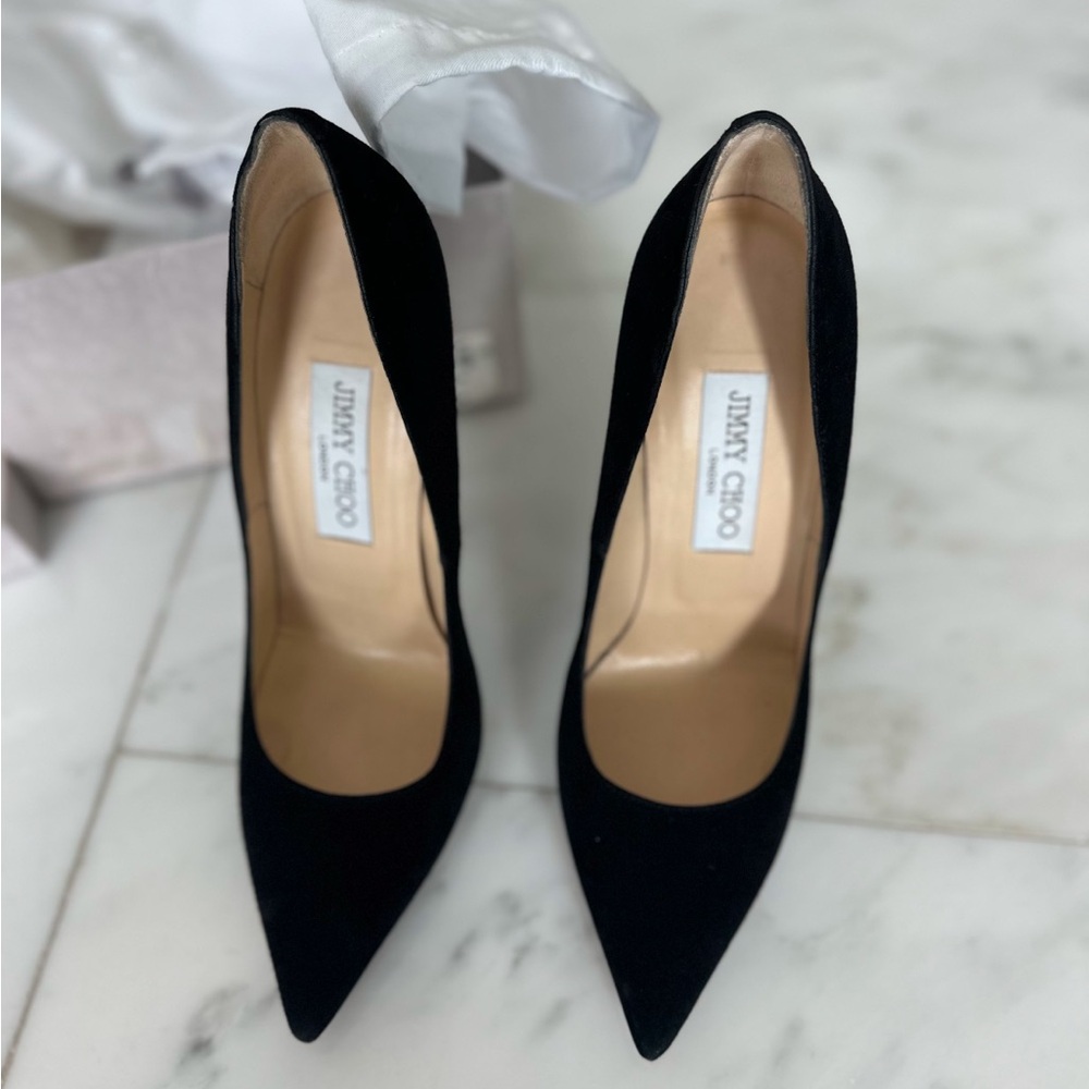 WORN ONCE - suede Jimmy Choo stilettos